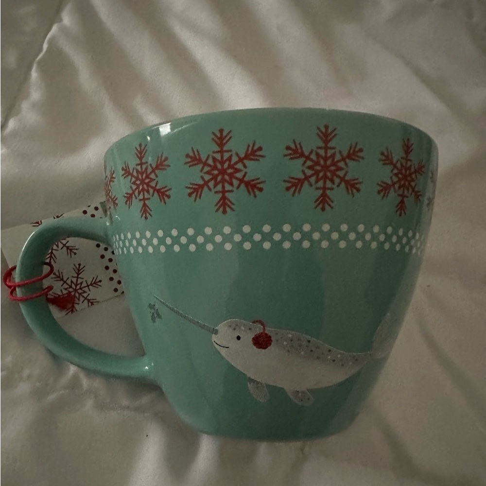 Christmas Narwhal Mug🪼🐠🐬🐋